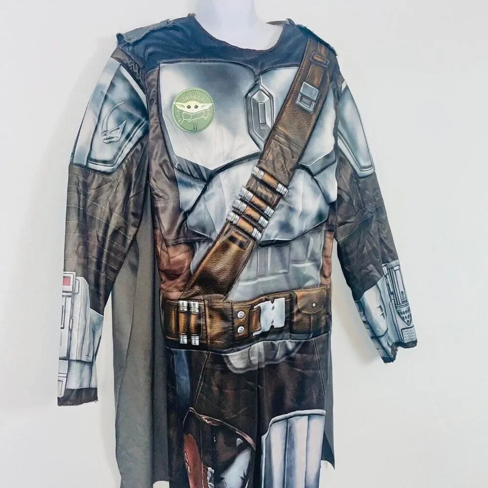 Star Wars Child Size L Costume Mandalorian Gray Black Halloween Dress Up